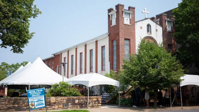 The Annunciation Greek Orthodox Church in Scranton, PA, during the Greek Food Festival