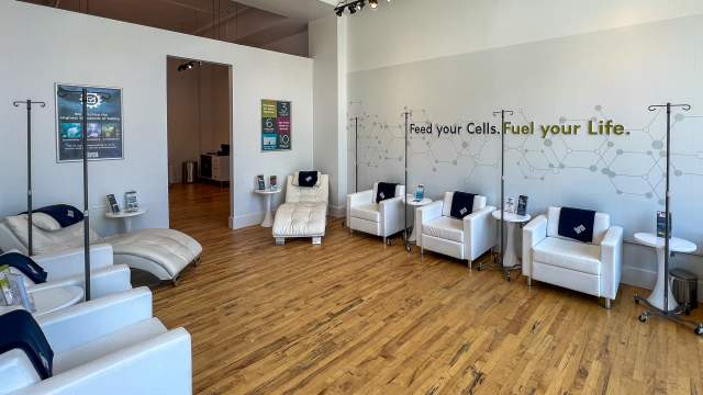 The treatment room of The DripBar in Downtown Scranton, PA