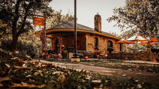 The exterior of Blackwatch Cafe in Nay Aug Park, Scranton, PA