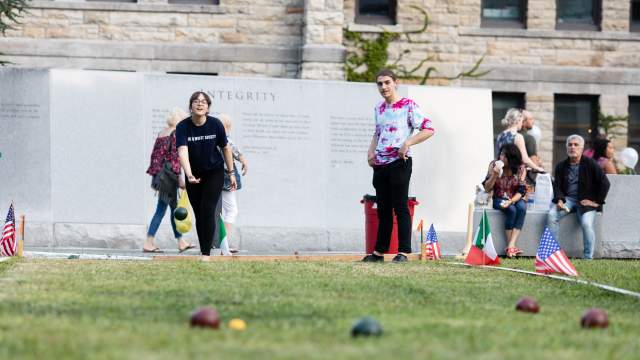 A game of Bocce at La Festa Italiana in Downtown Scranton, PA