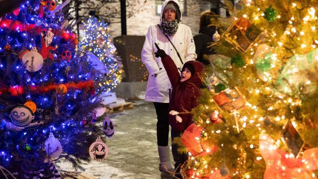 The Festival of Trees during the Lackawanna Winter Market in Downtown Scranton, PA