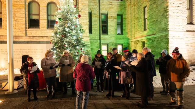 Carolers at the 2024 Lackawanna Winter Market in Downtown Scranton, PA