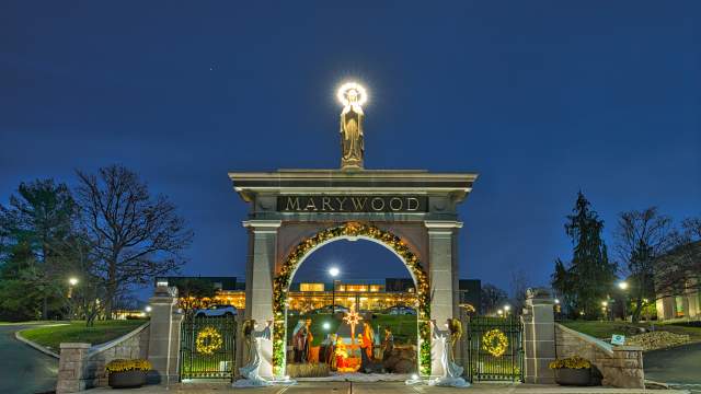 Nativity scene at Marywood University in Scranton, PA