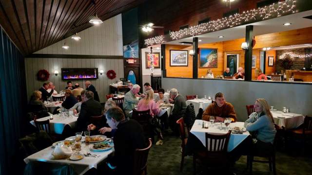 The interior of La Rosa Ristorante in Scott Township, PA