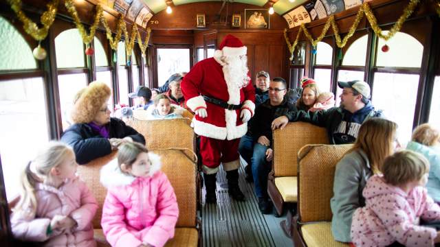 Santa on the Trolley