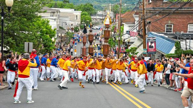 The Race of the Saints during the Saint Ubaldo Day Festival in Jessup, PA