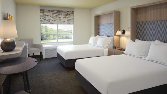 Bedroom at the Holiday Inn Scranton East-Dunmore