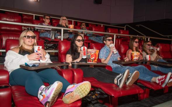 People sitting in the theater watching a movie at Scranton Art Haus in downtown Scranton, PA