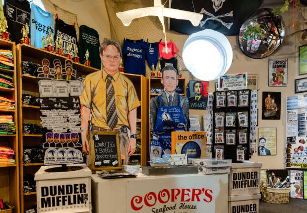 Cooper's Seafood House Gift Shop with Dunder Mifflin merchandise