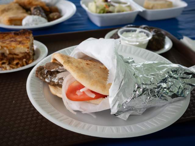 Food from the Greek Food Festival at the Annunciation Greek Orthodox Church in Downtown Scranton, PA