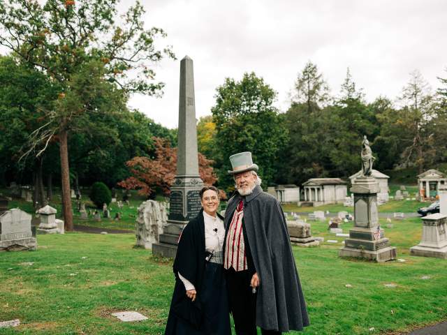 Players from the Dunmore Cemetery Tour in Dunmore, PA