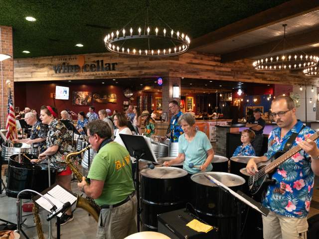 A performance at The Marketplace at Steamtown in Downtown Scranton for the 2024 Scranton Jazz Festival