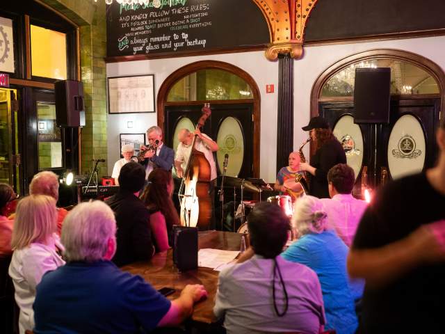 A performance at Trax Bar in Downtown Scranton for the 2024 Scranton Jazz Festival