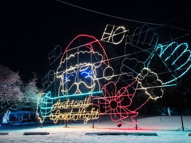 Holiday light display at Nay Aug Park in Scranton, PA