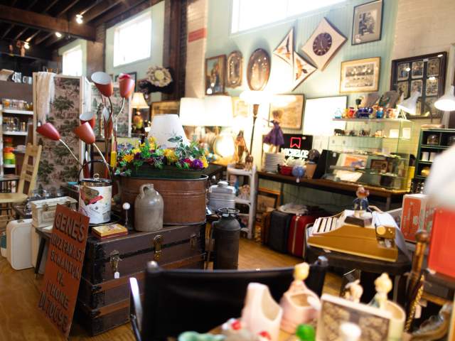 Vintage items on display at On&On in Scranton, PA