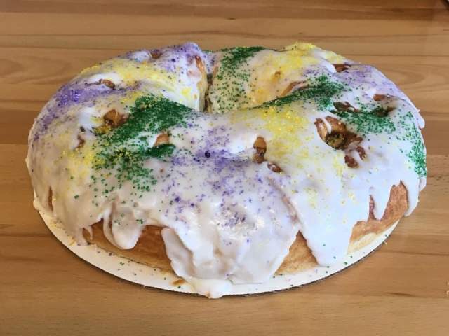 A King Cake from Sugar Ray's Bakery in Peckville, PA