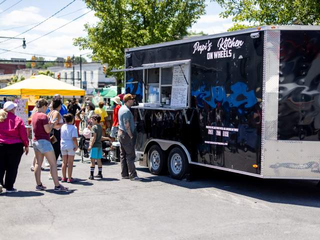 A food truck at the Juneteenth Jubilee Block Party in Scranton, PA