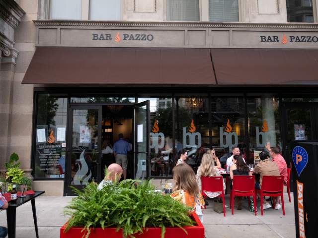 Outdoor dining at Bar Pazzo in Scranton, PA