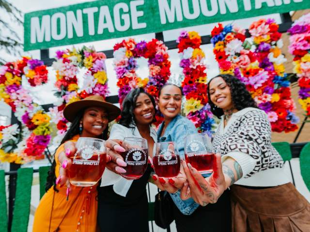 womens holding wine glasses at Spring Wine Festival at Montage Mountain Resorts