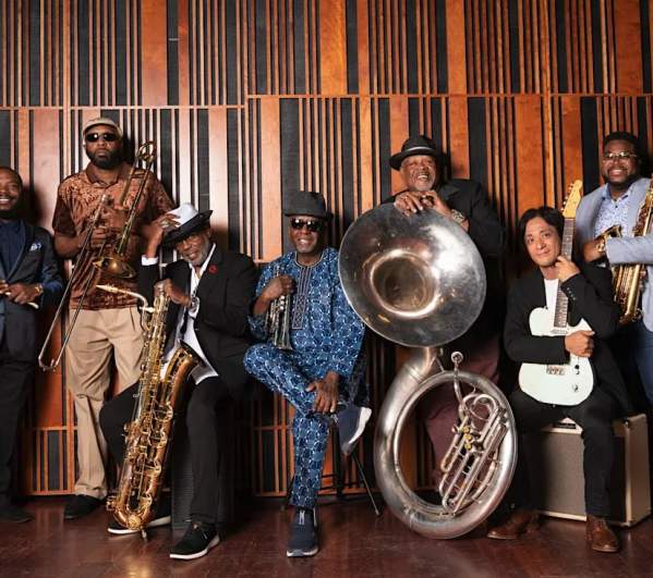 A promotional photo for The Dirty Dozen Brass Band Live at the Scranton Jazz Festival