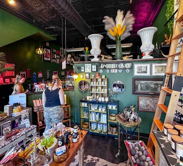 Women shopping inside Tusk in downtown Scranton, PA