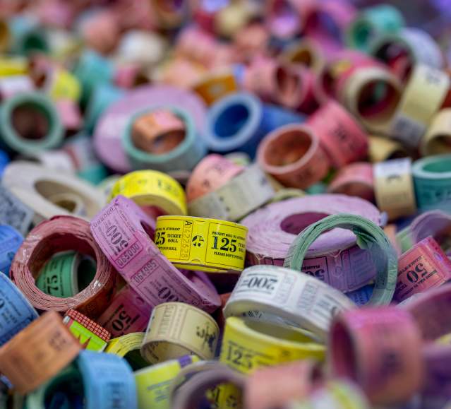 A bundle of tickets at Lahey Family Fun Park in Clarks Summit, PA