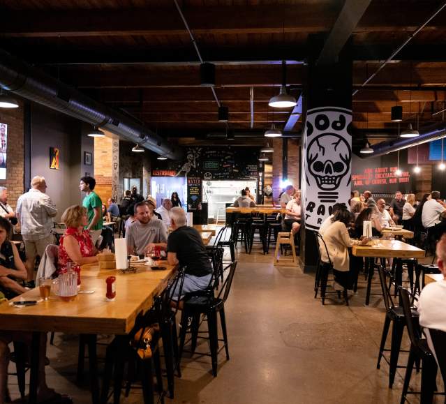 Patrons at Voodoo Brewing Co. in Scranton, PA