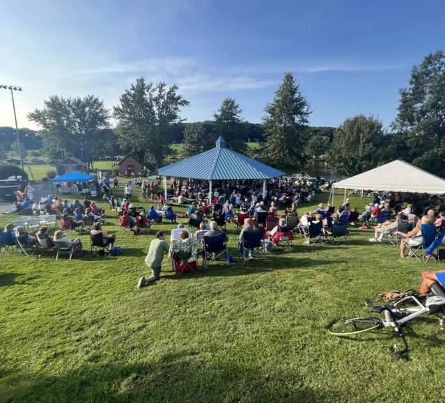 A concert during Hillside Park's Lakeside Wednesday Night Summer Concert Series in Clarks Summit, PA