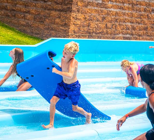 Waterpark goers tubing down the Waterslide at Montage Mountain Resorts in Scranton, PA