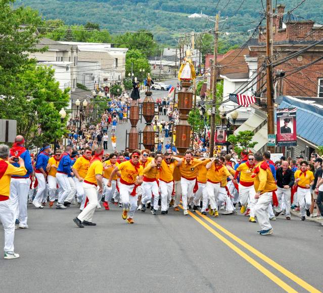 The Race of the Saints during the Saint Ubaldo Day Festival in Jessup, PA