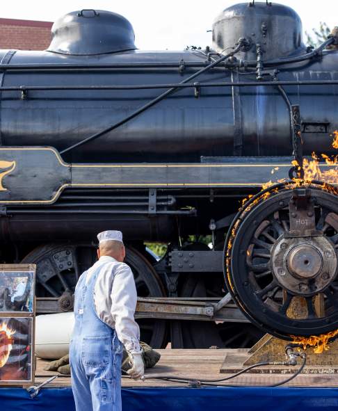 Railfest celebrations at the Steamtown National Historic Site in Downtown Scranton, PA