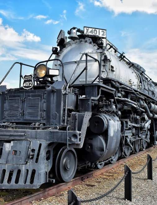 A train at the Steamtown National Historic Site in Downtown Scranton, PA