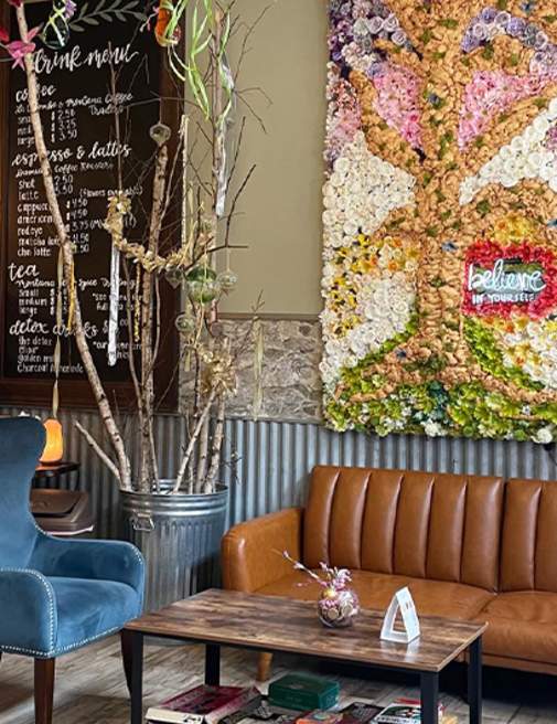 couch and lounge area at The Giving Tree Wellness Center