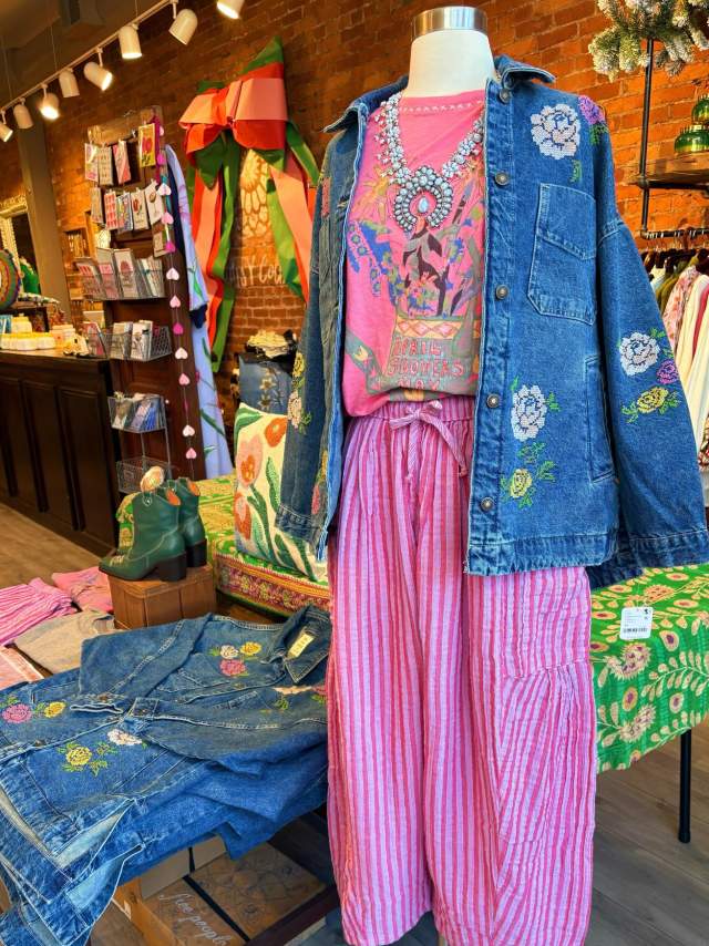 Clothing on display at The Daisy Collective in downtown Scranton, PA