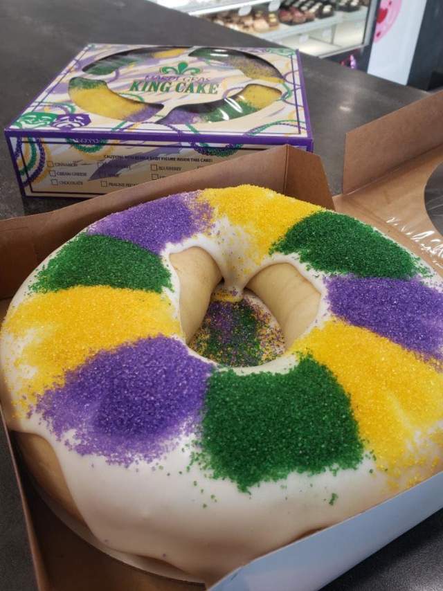 A King Cake at Lynn Sandy's Bakery