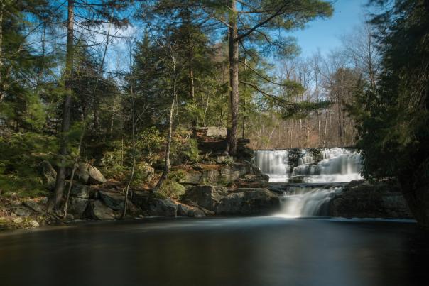 Choke Creek Falls in Pinchot State Forest in Thornhust Township, PA.
