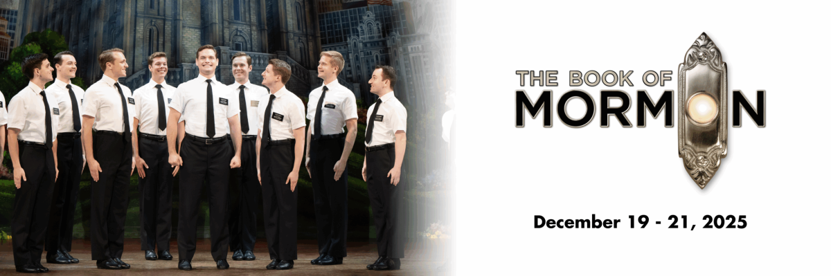 A Broadway In Scranton promotional flyer for The Book of Mormon