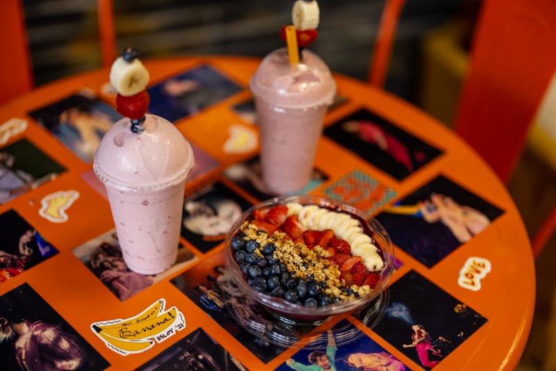 Smoothies and a bowl from Lucca Fresca