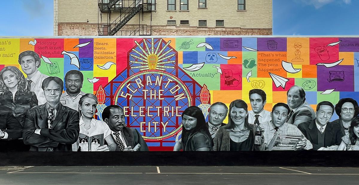 The Office: The Story of Us mural in Downtown Scranton
