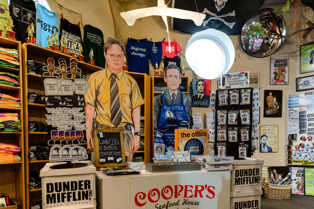 Cooper's Seafood House Gift Shop with Dunder Mifflin merchandise
