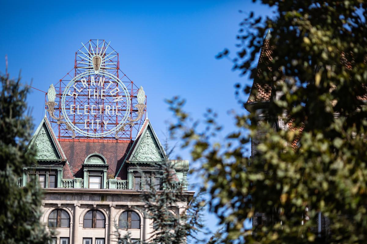 Electric City Sign in Downtown Scranton, PA