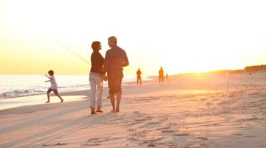 romantic couple on the beach