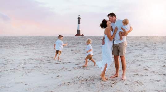 Family on Beach