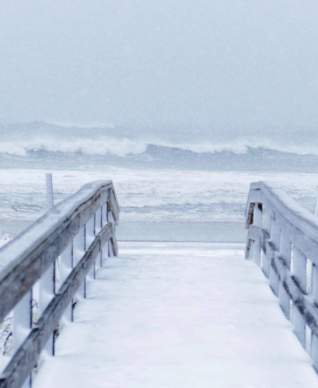 Smith Point Bridge Snow