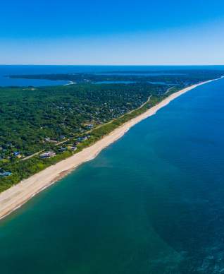 aerial of shoreline