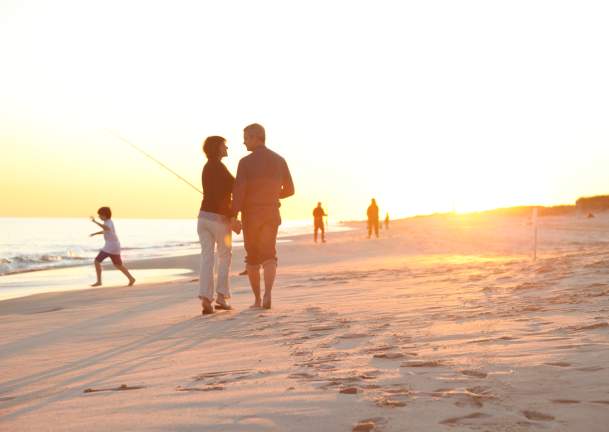 romantic couple on the beach