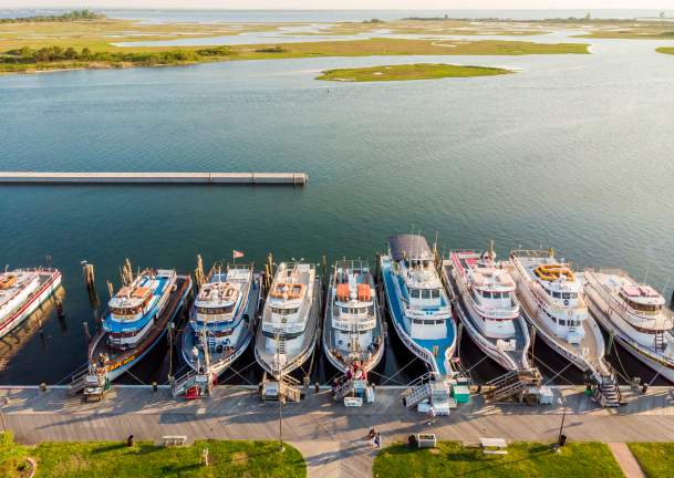 boats in a marina dock