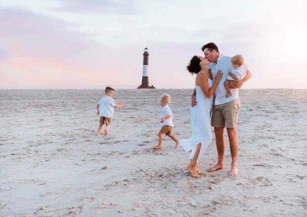 Family on Beach