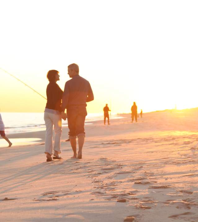 romantic couple on the beach