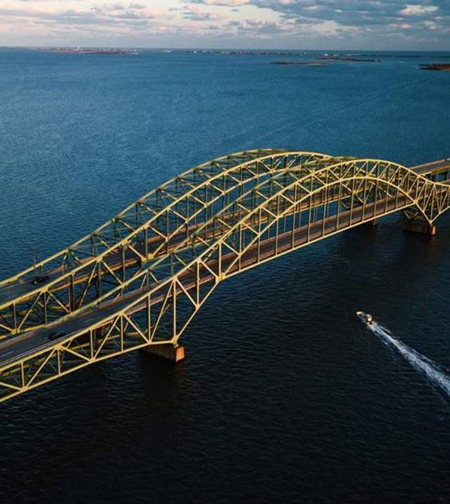 aerial of bridge